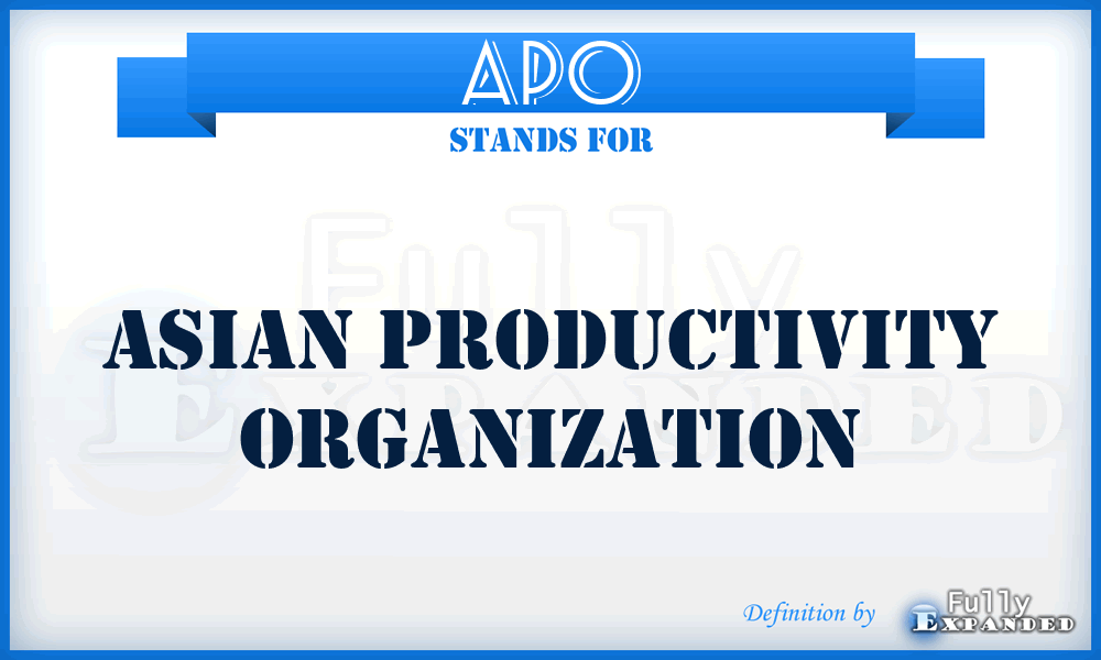 APO - Asian Productivity Organization