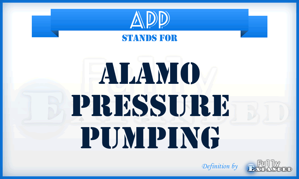 APP - Alamo Pressure Pumping