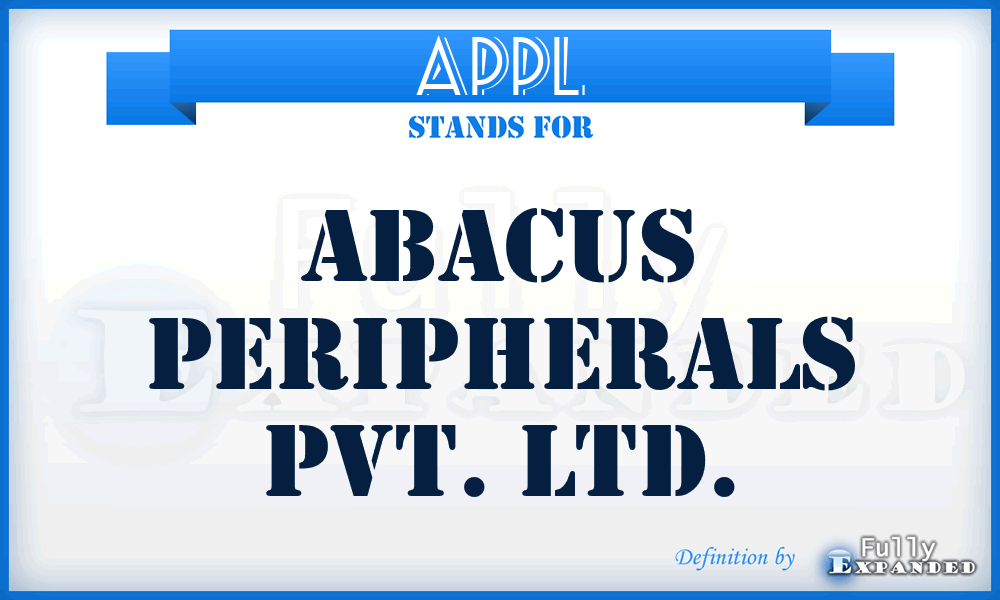 APPL - Abacus Peripherals Pvt. Ltd.
