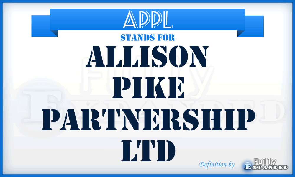 APPL - Allison Pike Partnership Ltd