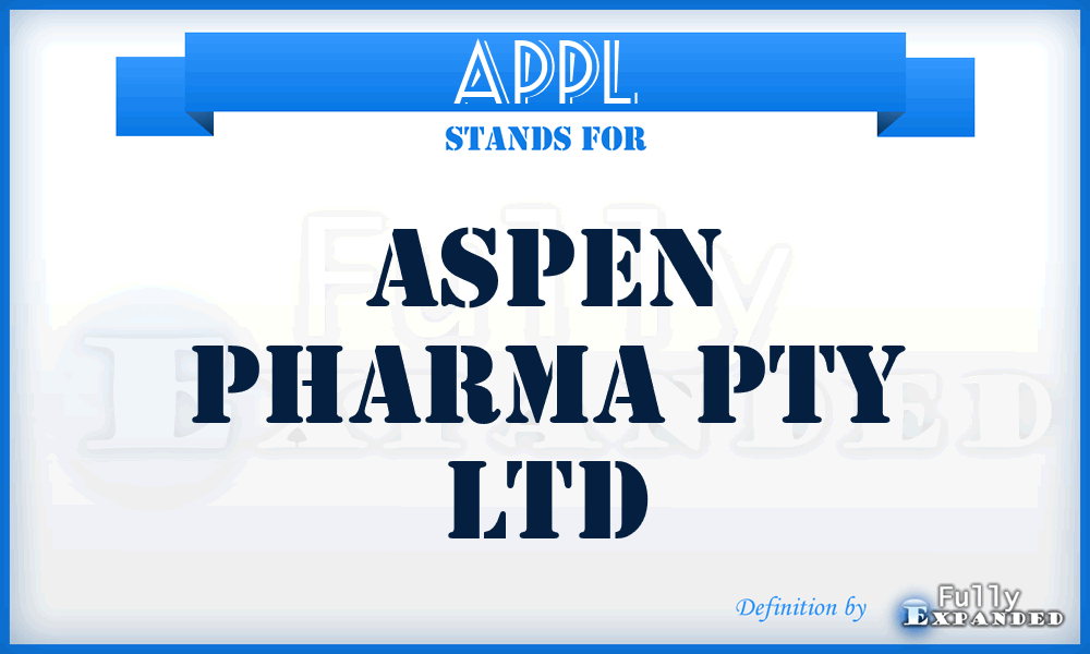 APPL - Aspen Pharma Pty Ltd