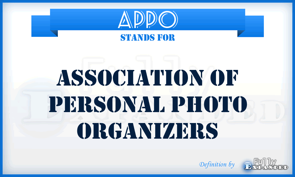 APPO - Association of Personal Photo Organizers