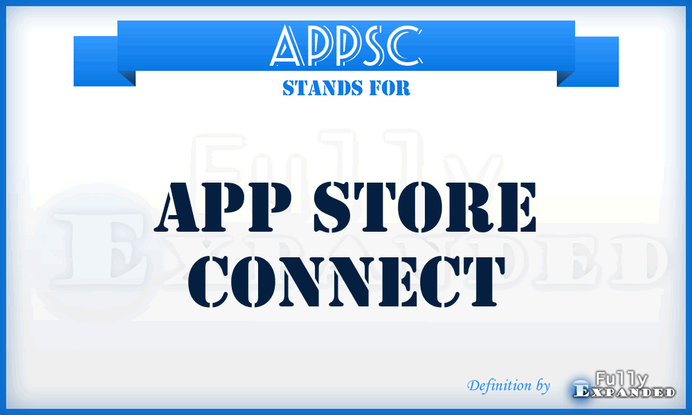 APPSC - APP Store Connect