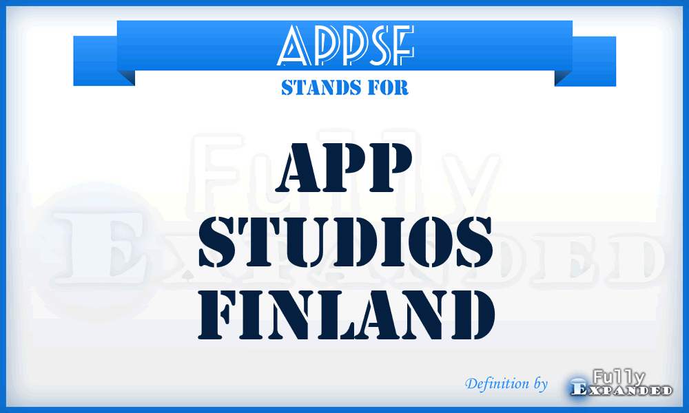 APPSF - APP Studios Finland