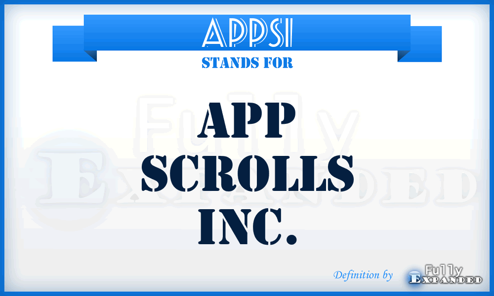 APPSI - APP Scrolls Inc.