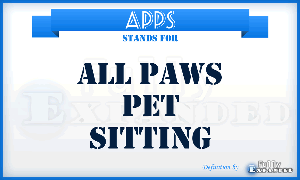 APPS - All Paws Pet Sitting