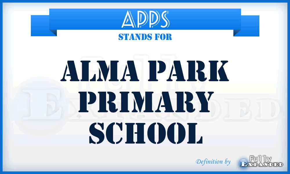 APPS - Alma Park Primary School