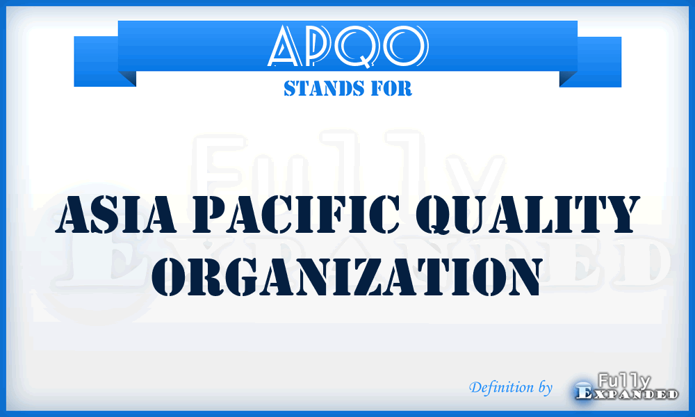 APQO - Asia Pacific Quality Organization