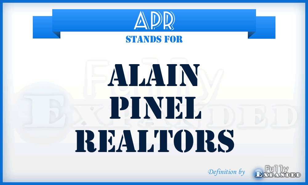 APR - Alain Pinel Realtors