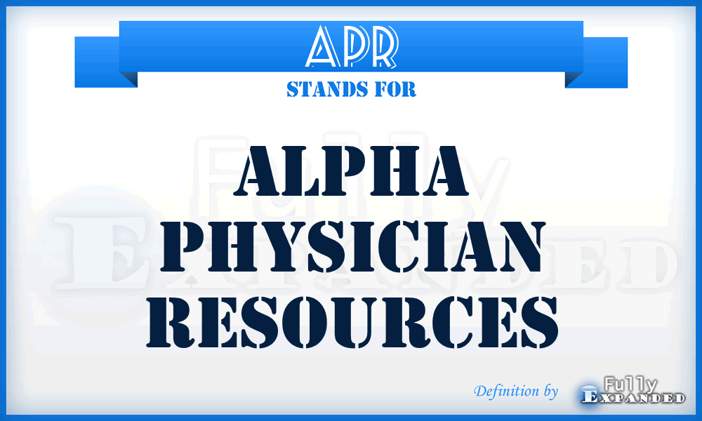 APR - Alpha Physician Resources