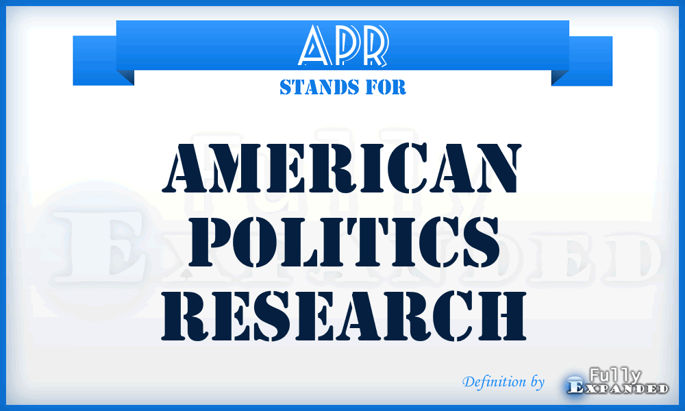 APR - American Politics Research