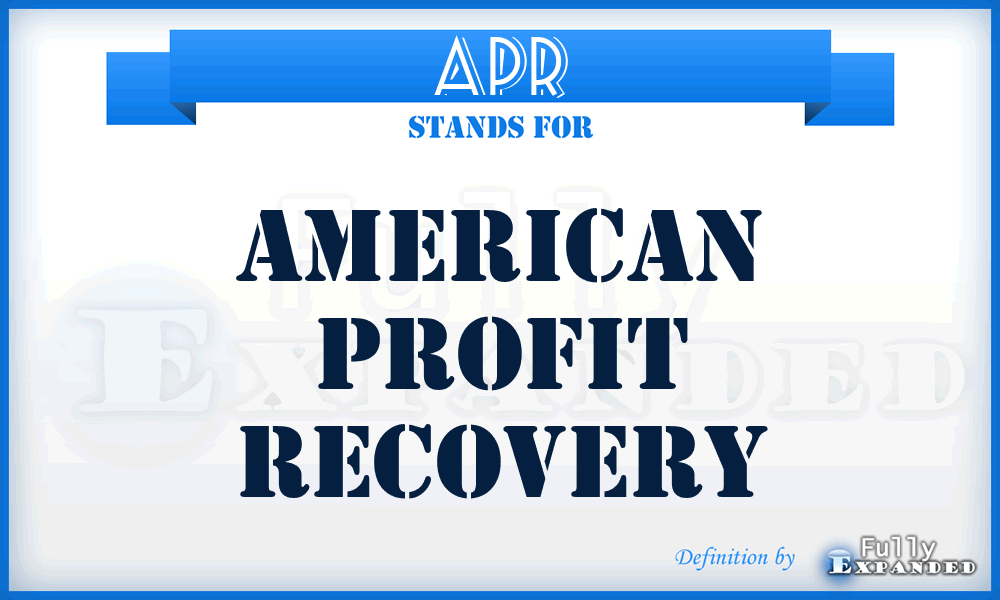 APR - American Profit Recovery