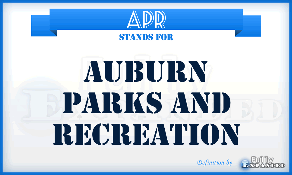 APR - Auburn Parks and Recreation