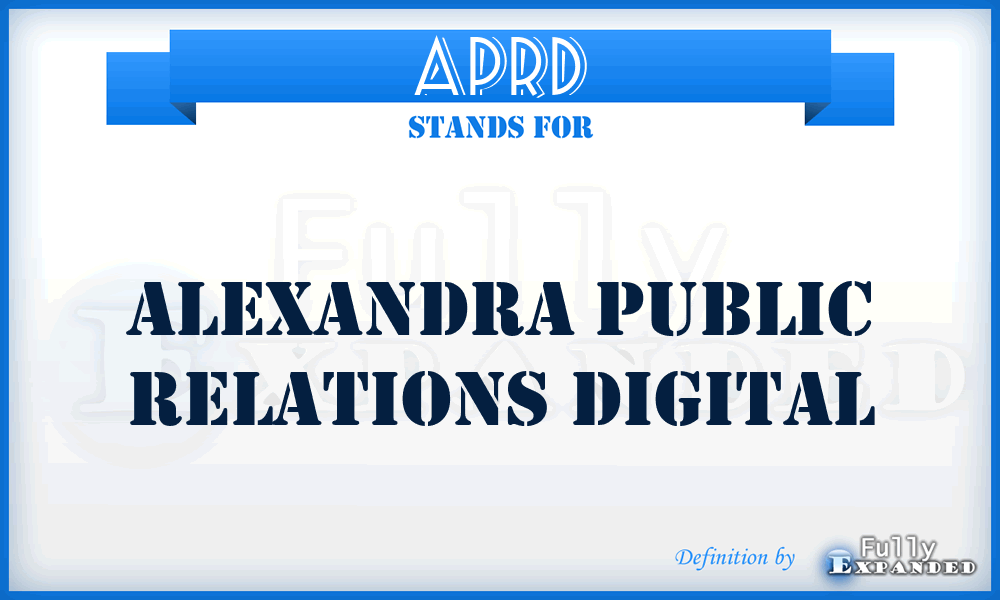 APRD - Alexandra Public Relations Digital