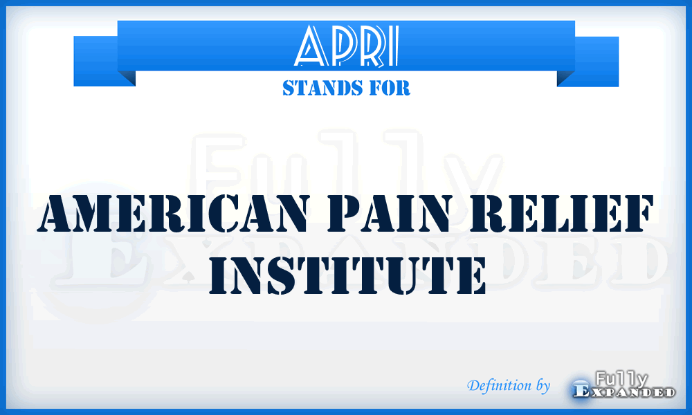 APRI - American Pain Relief Institute
