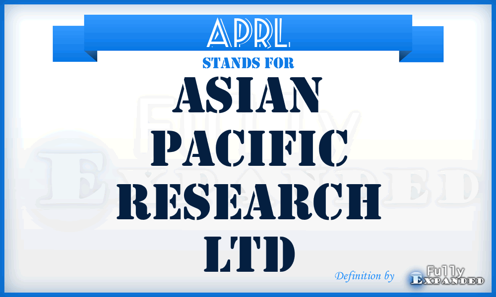 APRL - Asian Pacific Research Ltd