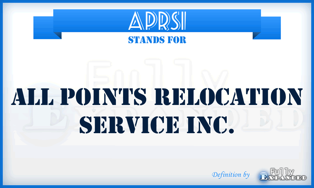 APRSI - All Points Relocation Service Inc.