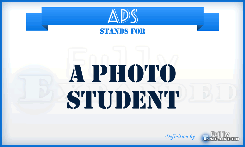 APS - A Photo Student