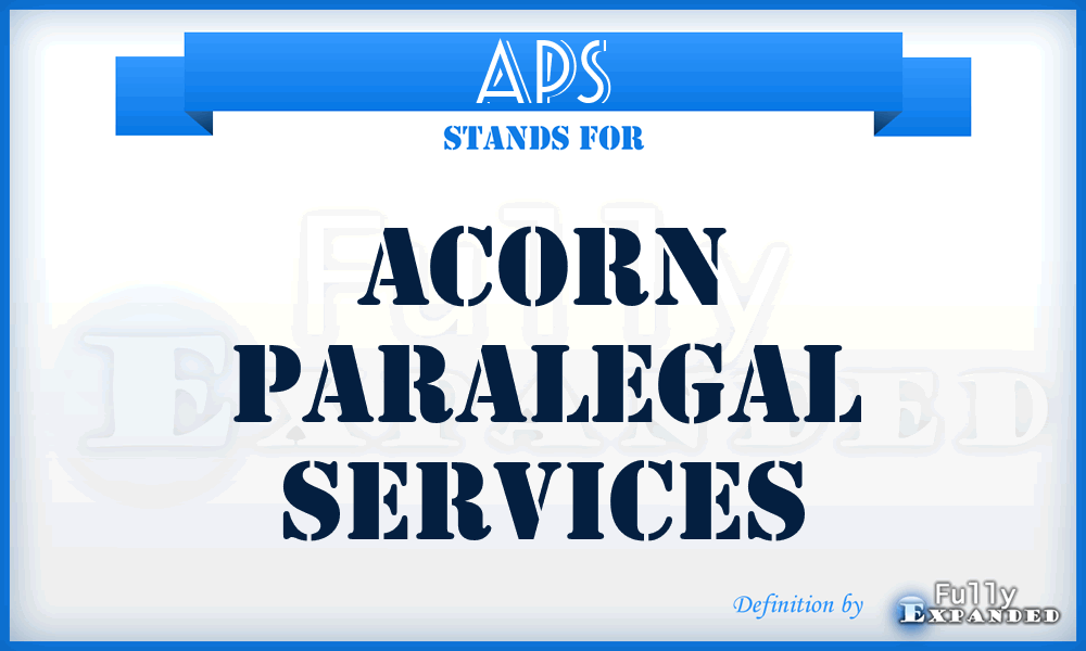 APS - Acorn Paralegal Services