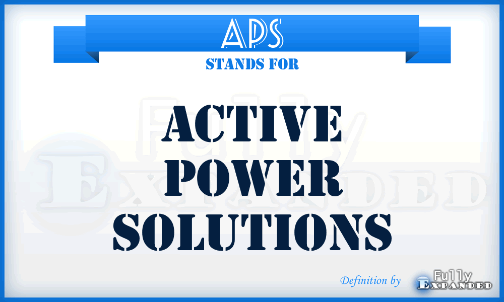APS - Active Power Solutions