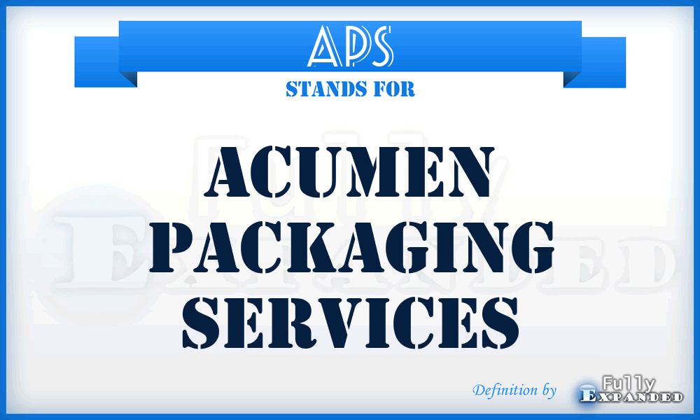 APS - Acumen Packaging Services