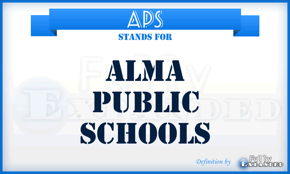 APS - Alma Public Schools