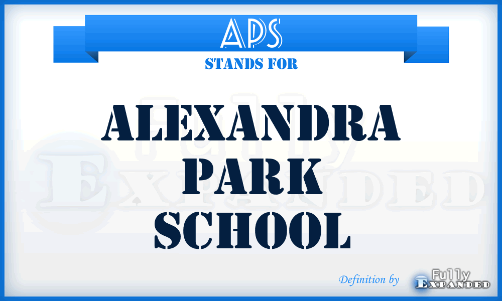 APS - Alexandra Park School