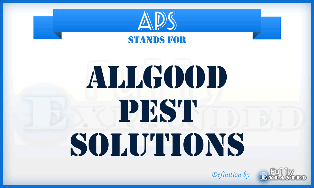 APS - Allgood Pest Solutions