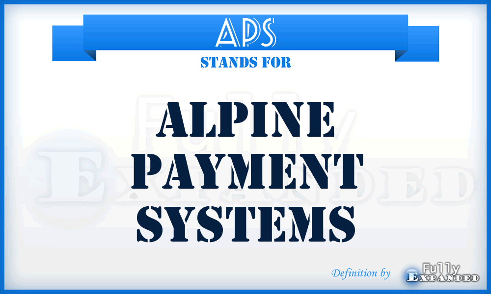 APS - Alpine Payment Systems