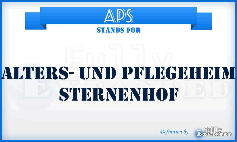 APS - Alters- und Pflegeheim Sternenhof