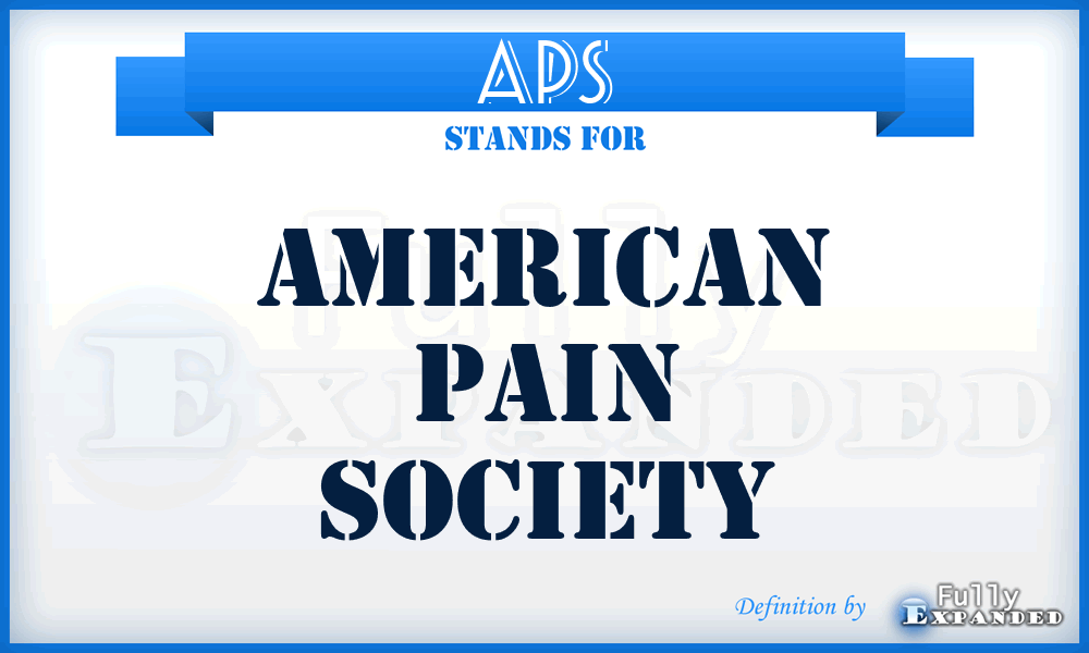 APS - American Pain Society