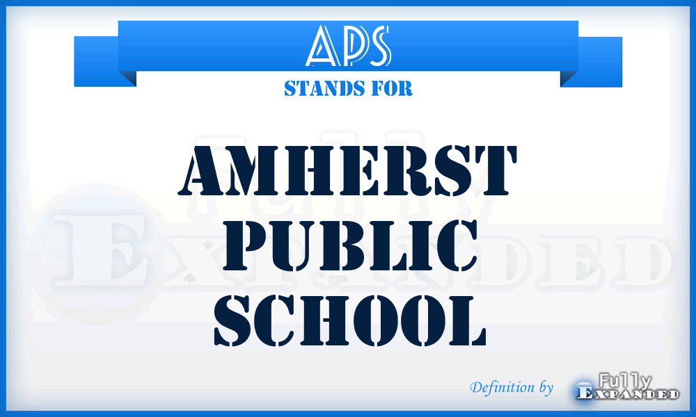 APS - Amherst Public School