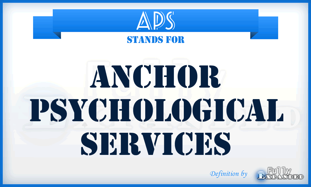 APS - Anchor Psychological Services