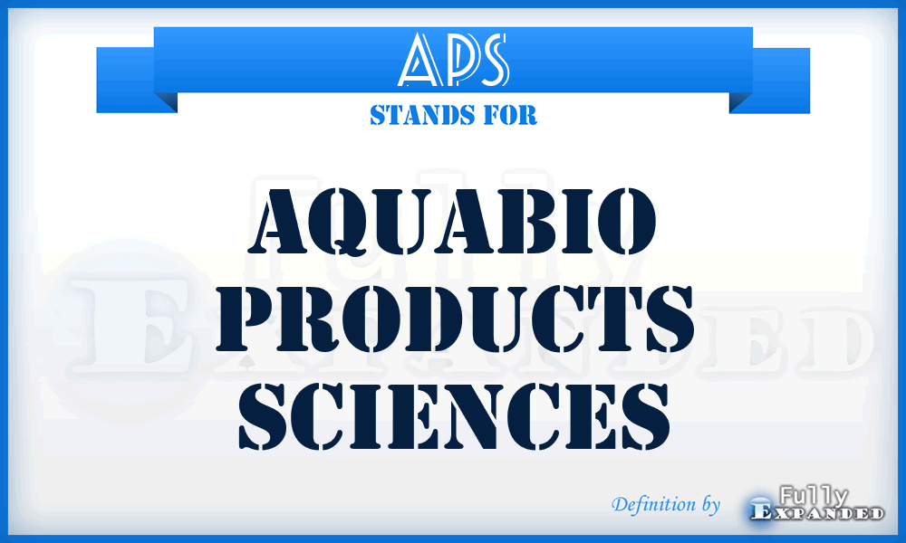 APS - AquaBio Products Sciences