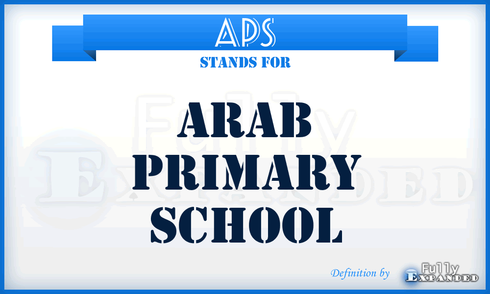 APS - Arab Primary School