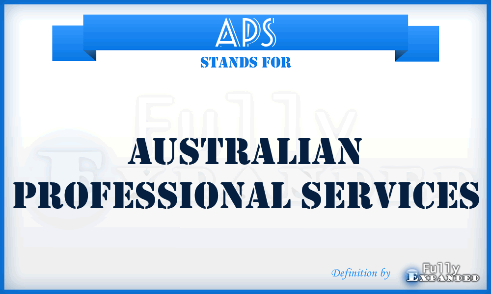 APS - Australian Professional Services