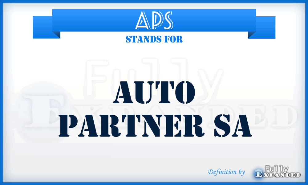 APS - Auto Partner Sa