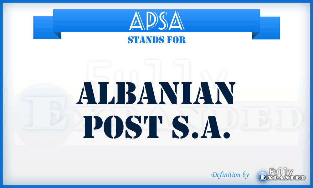 APSA - Albanian Post S.A.