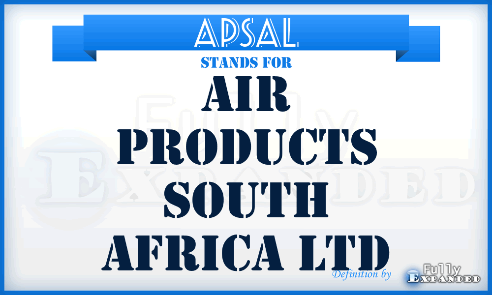 APSAL - Air Products South Africa Ltd