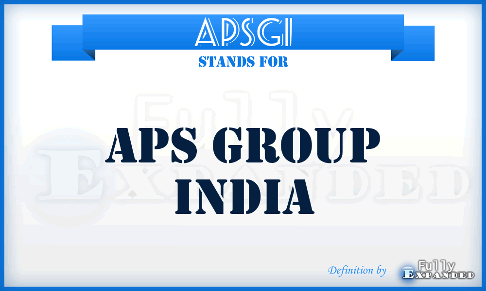 APSGI - APS Group India