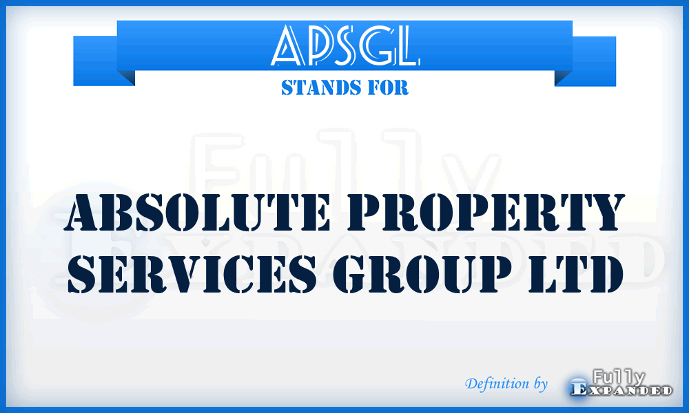 APSGL - Absolute Property Services Group Ltd