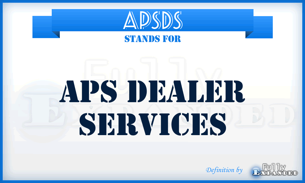 APSDS - APS Dealer Services