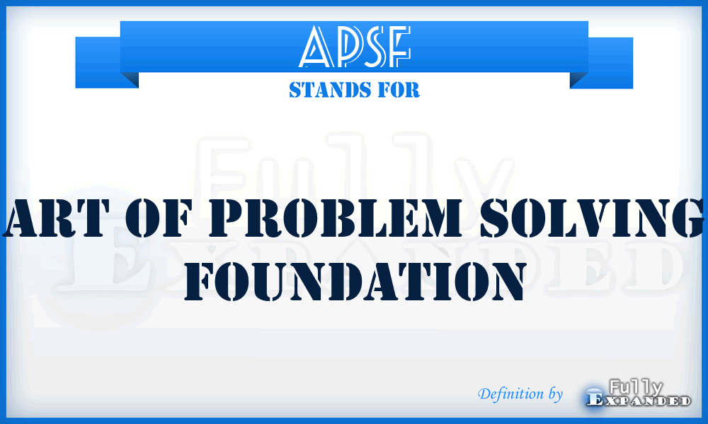 APSF - Art of Problem Solving Foundation