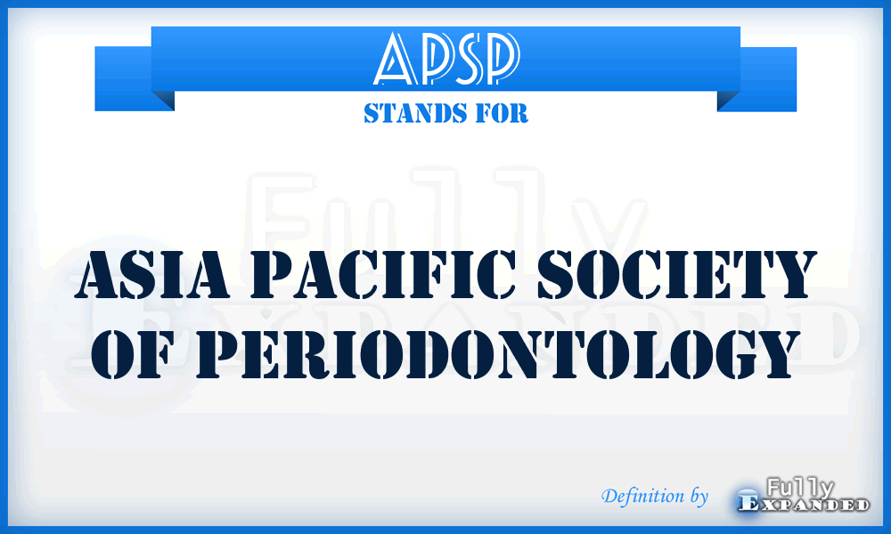 APSP - Asia Pacific Society of Periodontology