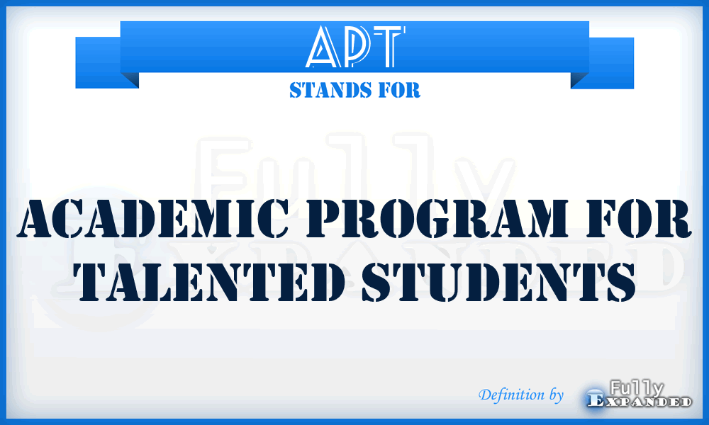 APT - Academic Program for Talented students