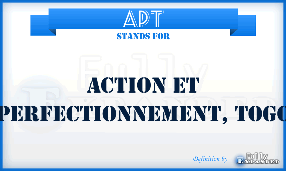 APT - Action et Perfectionnement, Togo