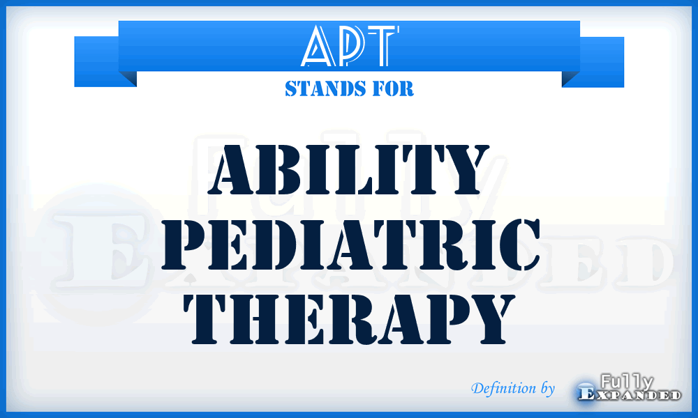 APT - Ability Pediatric Therapy