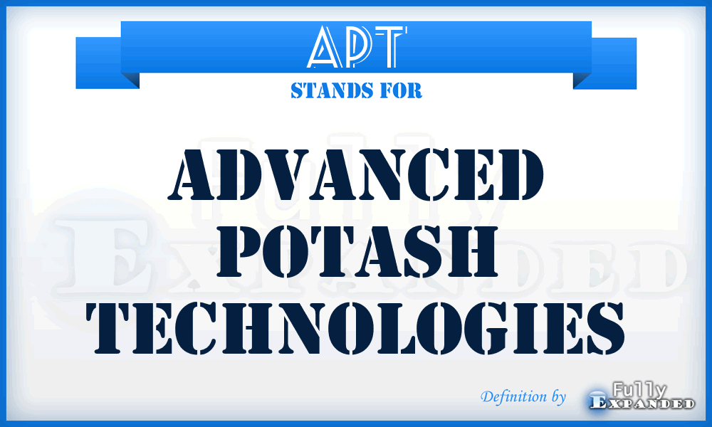 APT - Advanced Potash Technologies