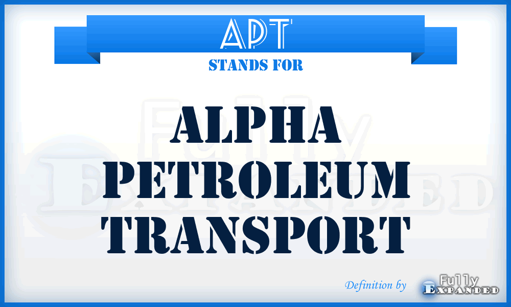 APT - Alpha Petroleum Transport