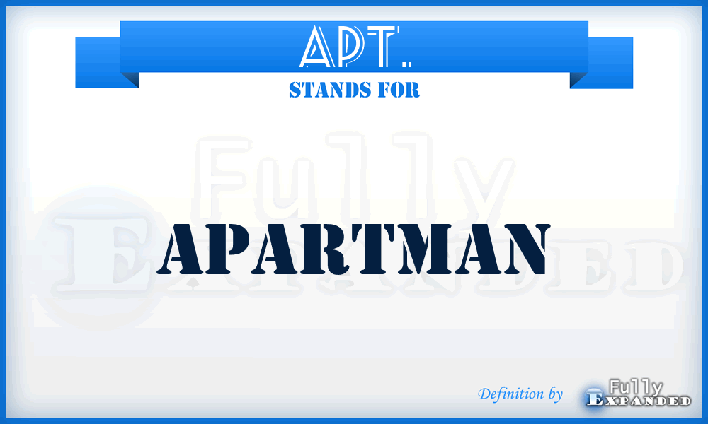 APT. - Apartman
